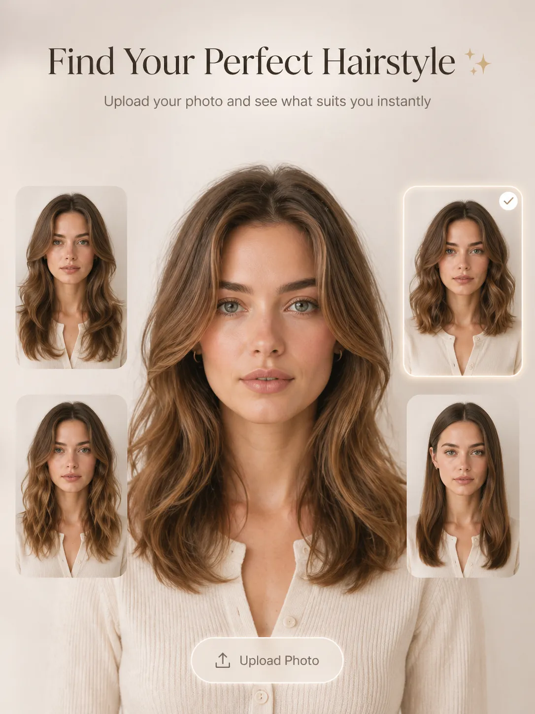 Ferramenta de penteado com IA para descobrir qual penteado combina melhor